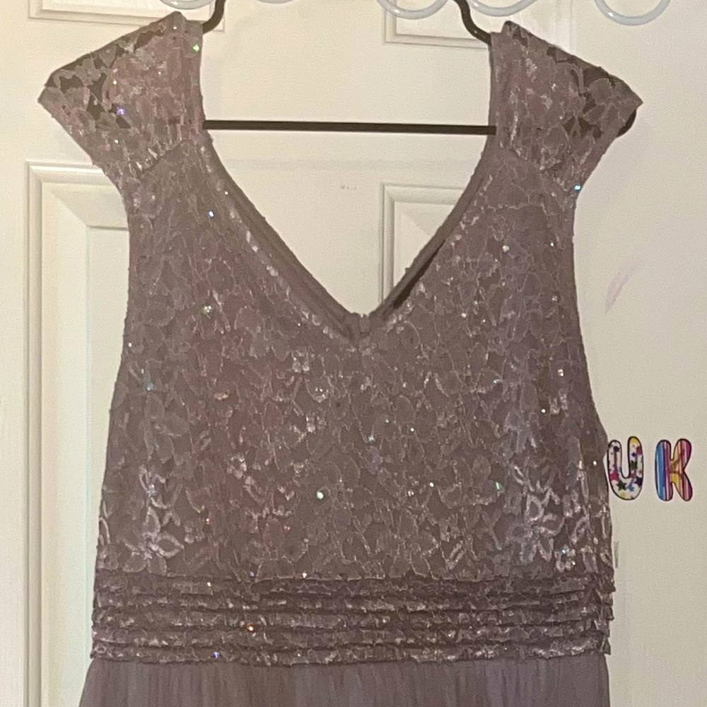 Light purple and silver sequins top dress, size XL